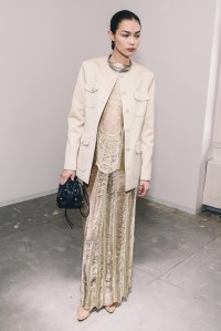 Backstage at Altuzarra Fall 2025 ready-to-wear collection at New York Fashion Week.