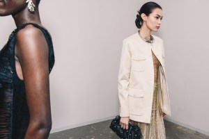 Backstage at Altuzarra Fall 2025 ready-to-wear collection at New York Fashion Week.