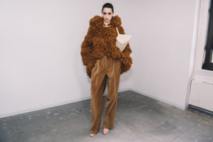 Backstage at Altuzarra Fall 2025 ready-to-wear collection at New York Fashion Week.