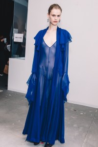 Backstage at Altuzarra Fall 2025 ready-to-wear collection at New York Fashion Week.