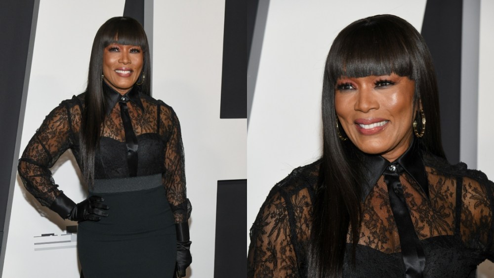Angela Bassett, Zero Day, Premiere, black dress, red carpet