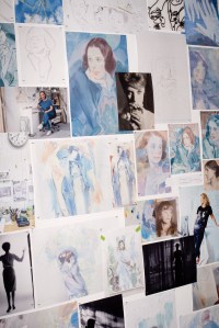 Backstage at Erdem Fall 2025 Ready-to-Wear Collection at London Fashion Week