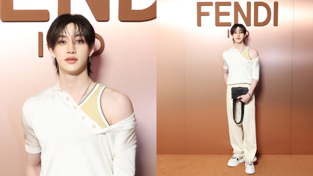 Bang Chan is seen arriving at the Fendi fashion show during Milan Fashion Week womenswear fall 2025 on Feb. 26, 2025, in Milan.