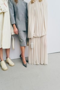 Backstage at the Calvin Klein spring 2025 ready-to-wear show at New York Fashion Week.