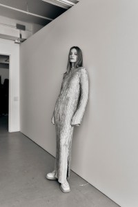 Backstage at the Calvin Klein spring 2025 ready-to-wear show at New York Fashion Week.