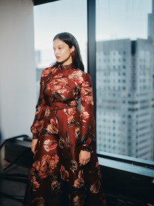 Backstage at t Carolina Herrera Fall 2025 ready-to-wear show at New York Fashion Week.