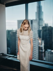 Backstage at t Carolina Herrera Fall 2025 ready-to-wear show at New York Fashion Week.