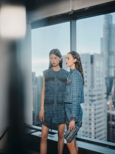 Backstage at t Carolina Herrera Fall 2025 ready-to-wear show at New York Fashion Week.