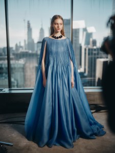 Backstage at t Carolina Herrera Fall 2025 ready-to-wear show at New York Fashion Week.
