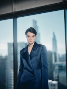 Backstage at t Carolina Herrera Fall 2025 ready-to-wear show at New York Fashion Week.