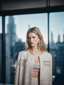 Backstage at t Carolina Herrera Fall 2025 ready-to-wear show at New York Fashion Week.