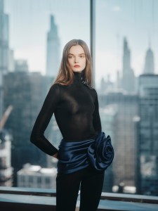 Backstage at t Carolina Herrera Fall 2025 ready-to-wear show at New York Fashion Week.