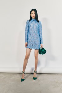 Backstage at t Carolina Herrera Fall 2025 ready-to-wear show at New York Fashion Week.