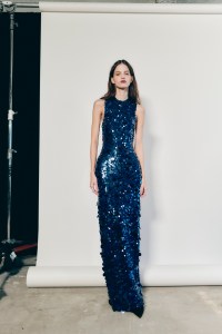 Backstage at t Carolina Herrera Fall 2025 ready-to-wear show at New York Fashion Week.