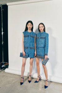 Backstage at t Carolina Herrera Fall 2025 ready-to-wear show at New York Fashion Week.
