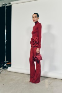 Backstage at t Carolina Herrera Fall 2025 ready-to-wear show at New York Fashion Week.