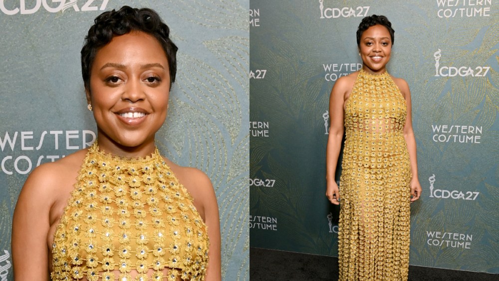 Quinta Brunson attends the CDGAs on Feb. 6 in Los Angeles.