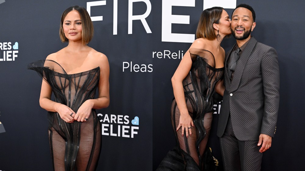 Chrissy Teigen, John Legend, Christian Siriano, spring 2025 ready-to-wear, Grammy Awards, 2025, red carpet