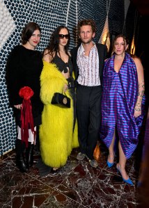 Miranda Kelly, Shea Stiebler, Cooper Callender, Anna Schwarz at the Christopher John Rogers Party during New York Fashion Week held at The Manner Hotel on February 6, 2025 in New York, New York.