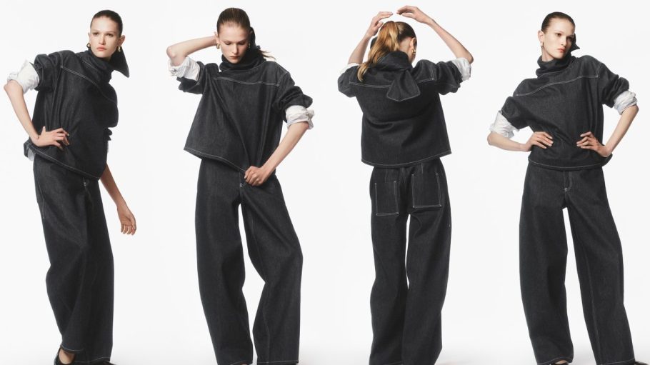 A new denim collection by Cos is partly made with previously worn garments by the brand.