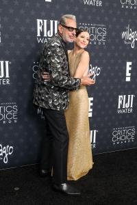 Jeff Goldblum, Jackie Tohn at the 30th Annual Critics Choice Awards held at The Barker Hangar on February 7, 2025 in Santa Monica, California.