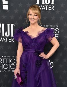 Melissa Rauch at the 30th Annual Critics Choice Awards held at The Barker Hangar on February 7, 2025 in Santa Monica, California.