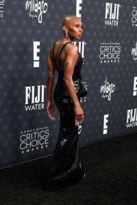 Cynthia Erivo at the 30th Annual Critics Choice Awards held at The Barker Hangar on February 7, 2025 in Santa Monica, California.