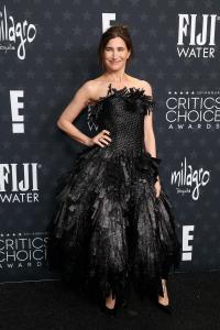 Kathryn Hahn at the 30th Annual Critics Choice Awards held at The Barker Hangar on February 7, 2025 in Santa Monica, California.