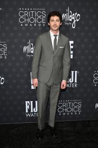 Logan Lerman at the 30th Annual Critics Choice Awards held at The Barker Hangar on February 7, 2025 in Santa Monica, California.
