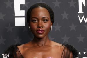 Lupita Nyong'o at the 30th Annual Critics Choice Awards held at The Barker Hangar on February 7, 2025 in Santa Monica, California.