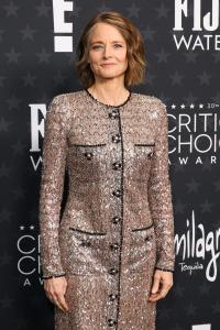 Jodie Foster at the 30th Annual Critics Choice Awards held at The Barker Hangar on February 7, 2025 in Santa Monica, California.