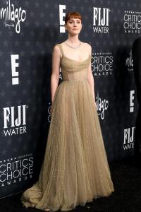 Leighton Meester at the 30th Annual Critics Choice Awards held at The Barker Hangar on February 7, 2025 in Santa Monica, California.