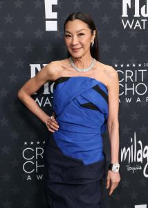 Michelle Yeoh at the 30th Annual Critics Choice Awards held at The Barker Hangar on February 7, 2025 in Santa Monica, California.