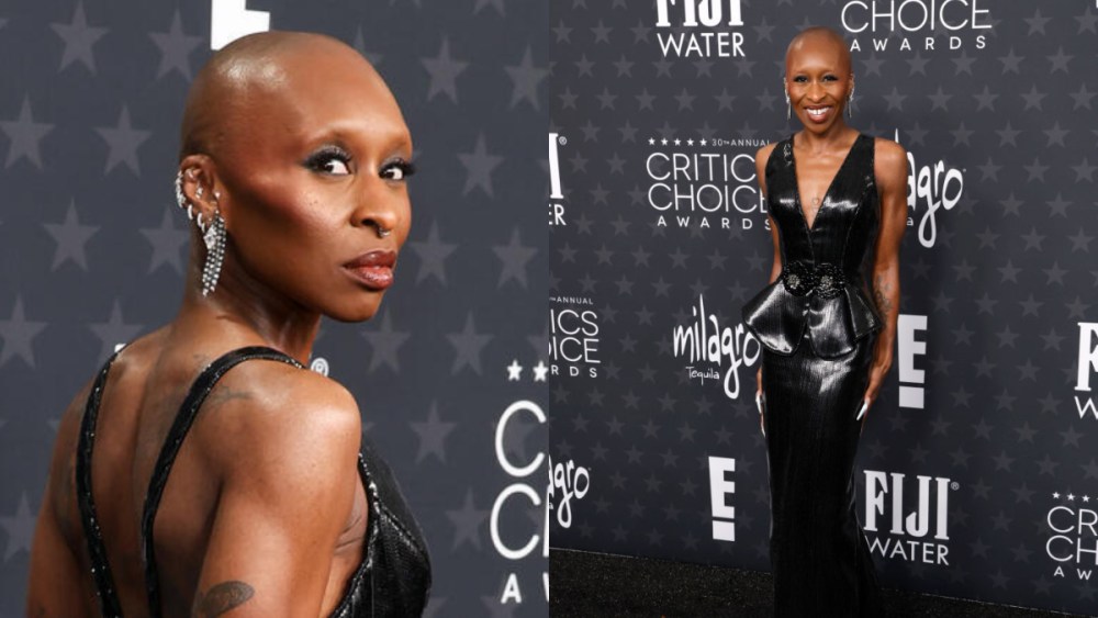 Cynthia Erivo at the 30th Annual Critics Choice Awards held at The Barker Hangar on Feb. 7 in Santa Monica, Calif.