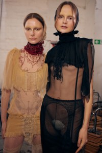 Backstage at Dilara Findikoglu Fall 2025 Ready-to-Wear Collection at London Fashion Week