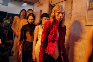 Backstage at Dilara Findikoglu Fall 2025 Ready-to-Wear Collection at London Fashion Week