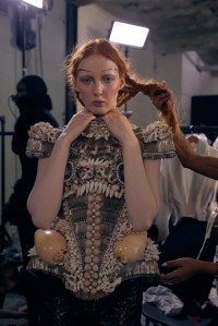 Backstage at Dilara Findikoglu Fall 2025 Ready-to-Wear Collection at London Fashion Week