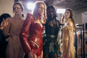 Backstage at Dilara Findikoglu Fall 2025 Ready-to-Wear Collection at London Fashion Week