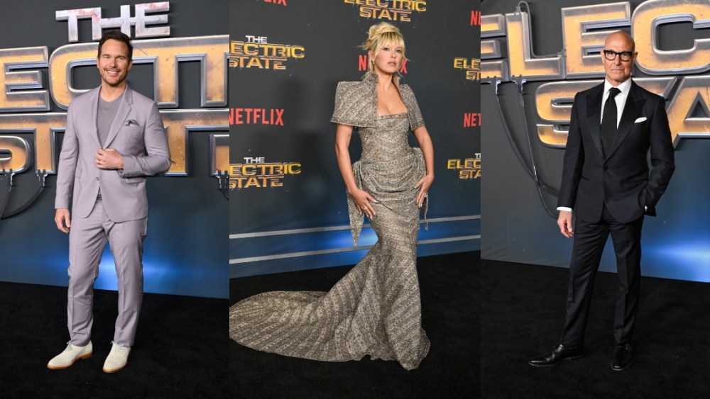 Millie Bobby Brown, Stanley Tucci, Chris Pratt, The Electric State, premiere, red carpet