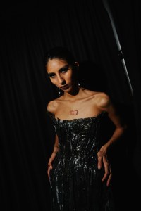 Backstage at the Elena Velez spring 2025 ready-to-wear show at New York Fashion Week.