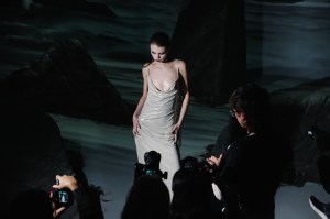 Backstage at the Elena Velez spring 2025 ready-to-wear show at New York Fashion Week.