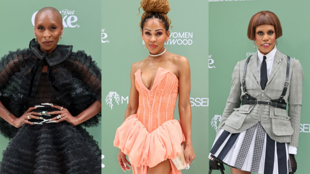 Cynthia Erivo, Meagan Good and Laverne Cox at the 2025 Essence Black Women in Hollywood Awards in Los Angeles.