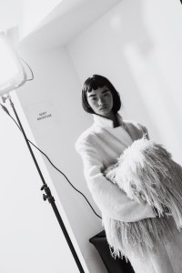 Backstage at the Fforme spring 2025 ready-to-wear show at New York Fashion Week.