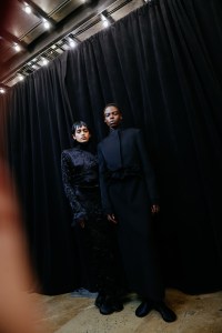 Backstage at the Fforme spring 2025 ready-to-wear show at New York Fashion Week.