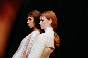 Backstage at the Fforme spring 2025 ready-to-wear show at New York Fashion Week.