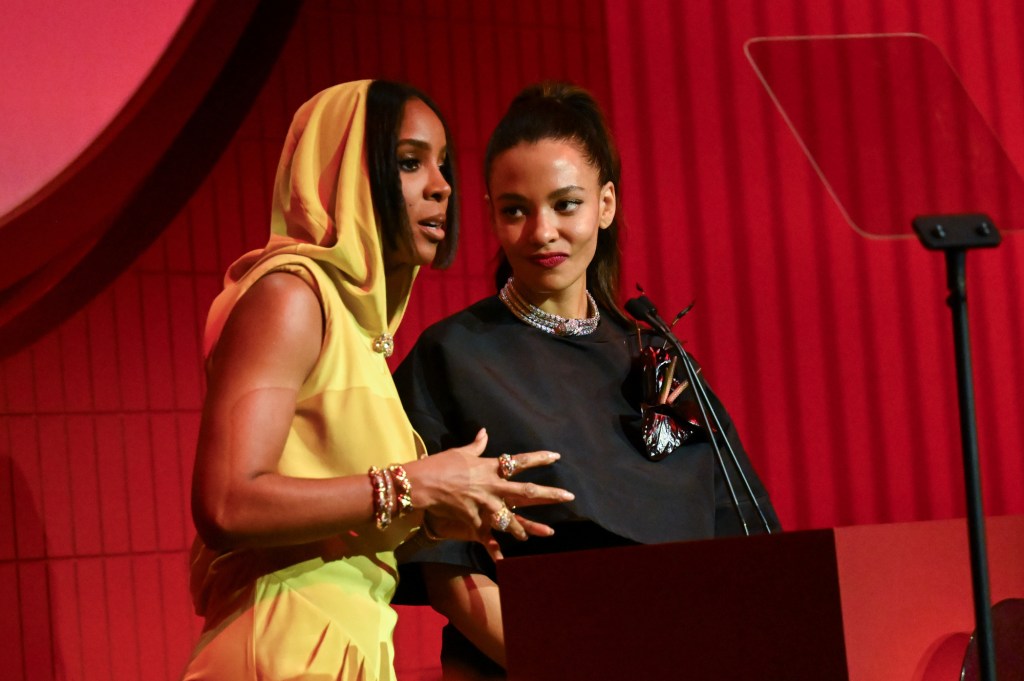 Kelly Rowland and Aurora James