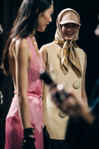 Backstage at Gucci Fall 2025 Ready-to-Wear Collection at Milan Fashion Week