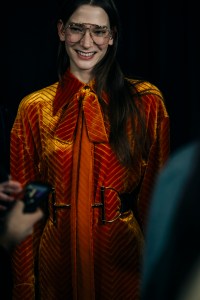 Backstage at Gucci Fall 2025 Ready-to-Wear Collection at Milan Fashion Week