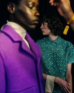 Backstage at Gucci Fall 2025 Ready-to-Wear Collection at Milan Fashion Week