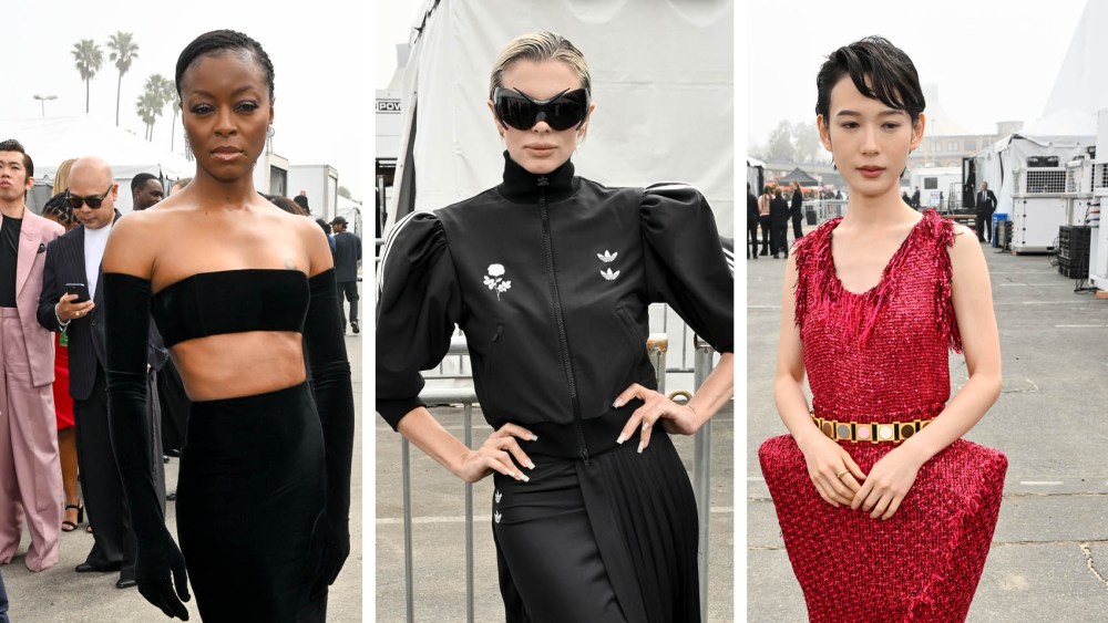 (L-R): Danielle Deadwyler, Julia Fox and Moeka Hoshi at the 2025 Film Independent Spirit Awards on February 22, 2025 in Santa Monica, California.